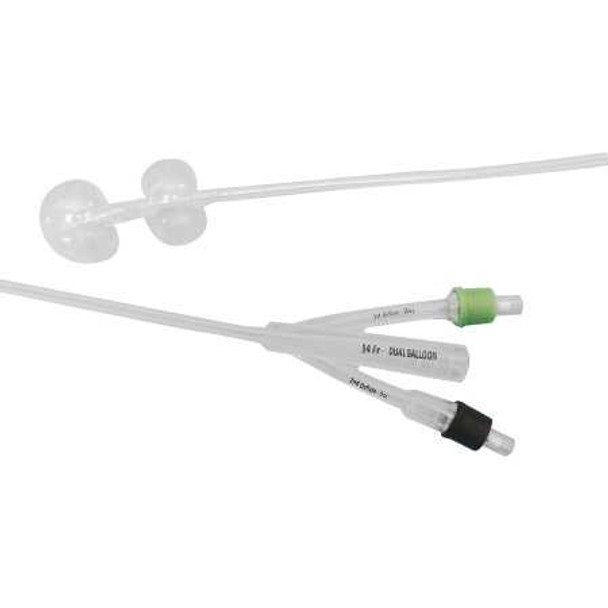 Foley Catheter Duette 2-Way Subsumed Tip 10 cc Proximal Balloon 5 cc Distal Balloon 18 Fr. Silicone D-10018 Each/1 D-10018 POIESIS MEDICAL 987357_EA
