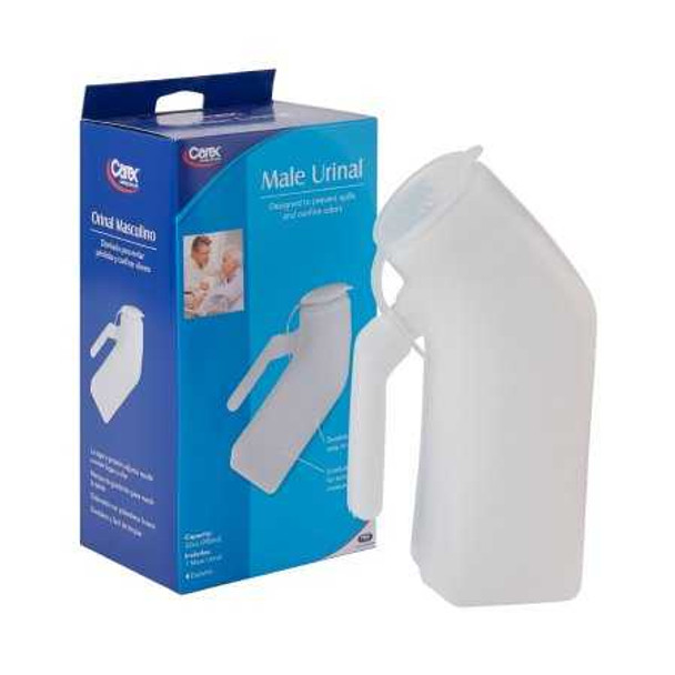 Male Urinal Carex 32 oz. With Cover Single Patient Use FGP70700 0000 Case/6 FGP70700 0000 CAREX HEALTHCARE 421043_CS