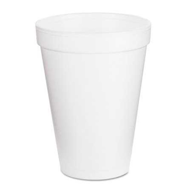 Drinking Cup Dart 12 oz. White Styrofoam Disposable 12J12 Case/1000 12J12 SAALFELD REDISTRIBUTION 652134_CS