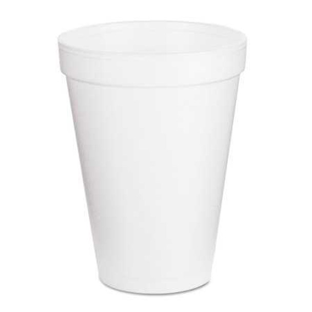 Drinking Cup Dart 12 oz. White Styrofoam Disposable 12J12 SL/25 12J12 SAALFELD REDISTRIBUTION 652134_SL