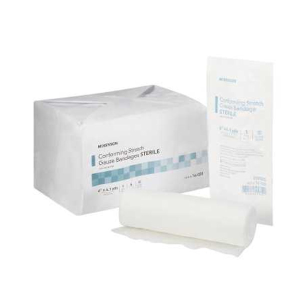 Conforming Bandage McKesson Poly Blend 6 Inch X 4-1/10 Yard Roll Sterile 16-020 Case/48 16-020 MCK BRAND 999365_CS