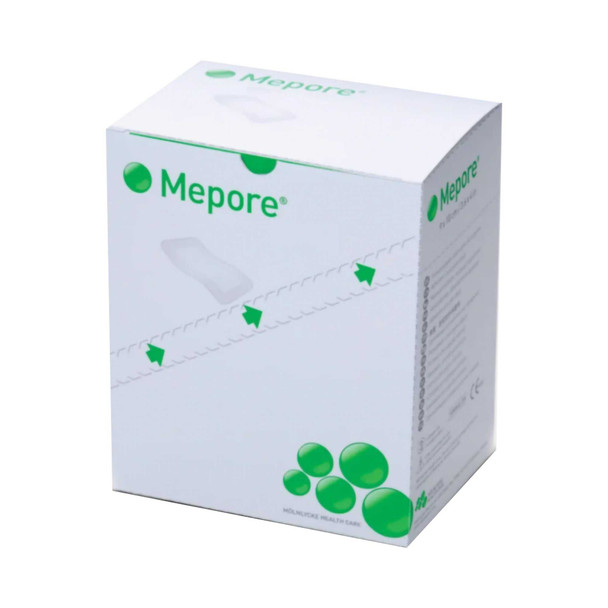 Adhesive Dressing Mepore 3.6 X 6 Inch Nonwoven Spunlace Polyester Rectangle White Sterile 671000 Box/50 671000 MOLNLYCKE HEALTH CARE US LLC 324385_BX