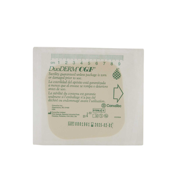 Hydrocolloid Dressing DuoDERM CGF 4 X 4 Inch Square Sterile 187660 Each/1 187660 CONVA TEC 181329_EA