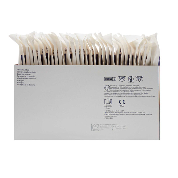 Abdominal Pad Curity NonWoven / Fluff /Wet Proof Barrier 5 X 9 Inch Rectangle Sterile 9190A Pack/36 9190A Curity 566398_TR