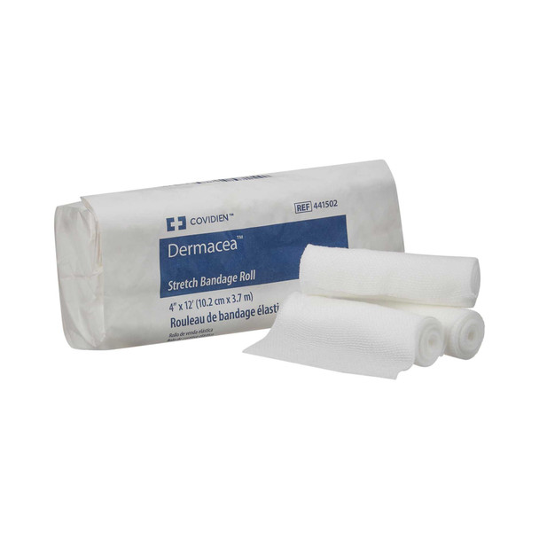 Conforming Bandage Dermacea Cotton / Polyester 1-Ply 4 Inch X 4 Yard Roll NonSterile 441502 Pack/12 441502 KENDALL HEALTHCARE PROD INC. 516683_BG
