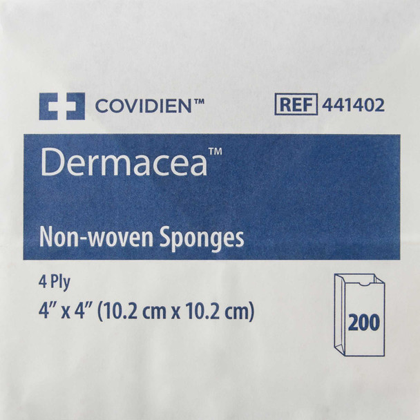 Non-Woven Sponge Dermacea NonWoven 4-Ply 4 X 4 Inch Square NonSterile 441402 Pack/200 KENDALL HEALTHCARE PROD INC. 516461_BG