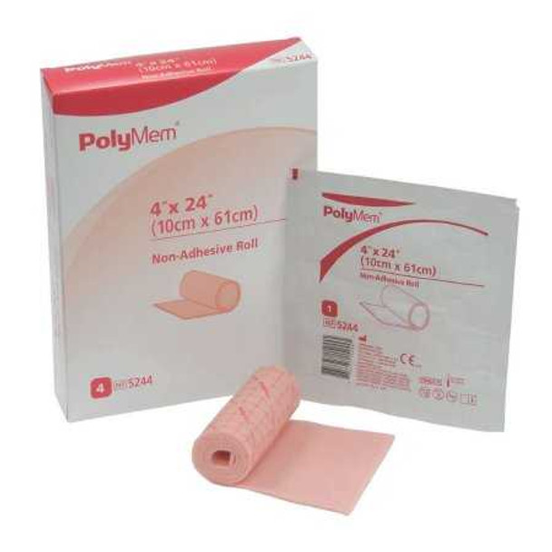 Foam Dressing PolyMem 4 X 24 Inch Roll Non-Adhesive without Border Sterile 5244 Box/4 5244 FERRIS MANUFACTURING 293901_BX