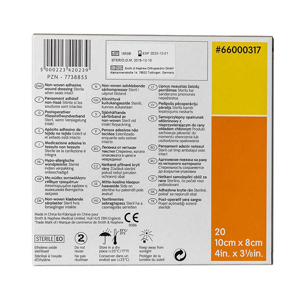 Adhesive Dressing Primapore 4 X 3-1/8 Inch Polyester Rectangle Tan Sterile 66000317 Each/1 66000317 UNITED / SMITH & NEPHEW 370204_EA