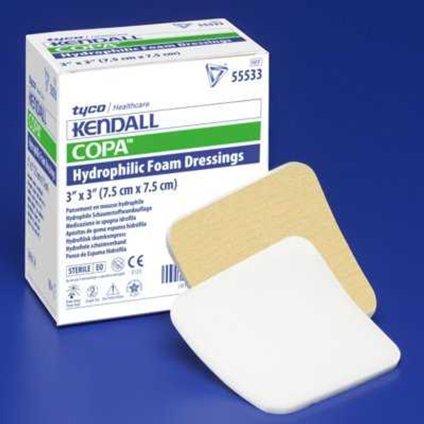 Foam Dressing Kendall Foam Plus 4 X 4 Inch Square Non-Adhesive without Border Sterile 55544P Each/1 55544P KENDALL HEALTHCARE PROD INC. 548573_EA