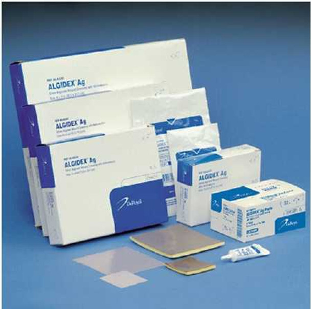 Alginate Dressing with Silver Algidex Ag 4 X 4 Inch Square Sterile 46-AG44 Case/50 46-AG44 DE ROYAL INDUSTRIES 811123_CS