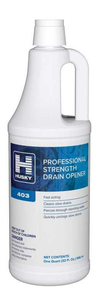 Drain Cleaner Husky Liquid 1 Quart Bottle Manual Pour Mild Scent HSK-403-03 Case/12 HSK-403-03 CANBERRA CORPORATION 903606_CS