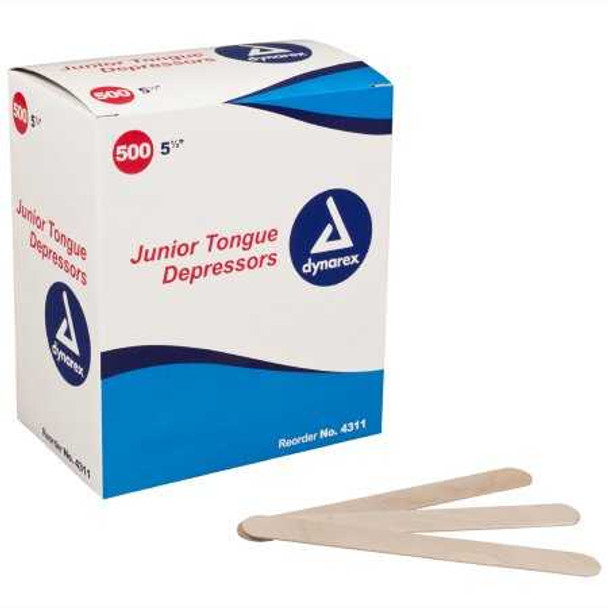 Tongue Depressors Junior 5 1/2 L Length 4311 Box/500 4311 DYNAREX CORP. 896050_BX