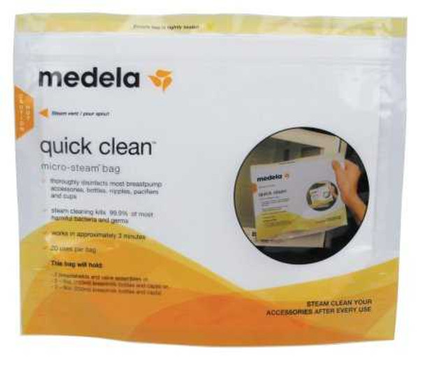 Micro-Steam Bags Medela Quick Clean Reusable 87024NA Case/12 87024NA MEDELA, INC. 812218_CS