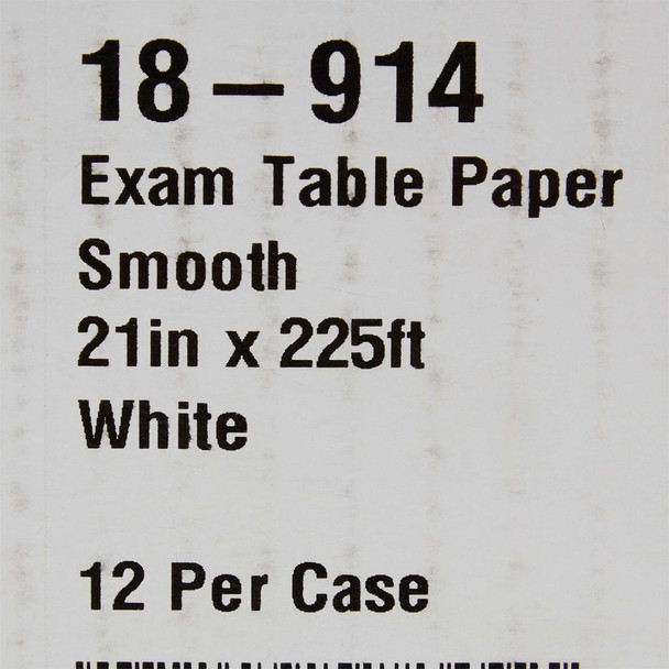 Table Paper McKesson 21 Inch White Smooth 18-914 Case/12 18-914 MCK BRAND 180612_CS