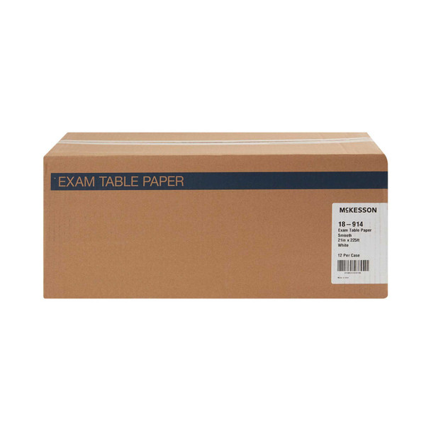 Table Paper McKesson 21 Inch White Smooth 18-914 Case/12 18-914 MCK BRAND 180612_CS