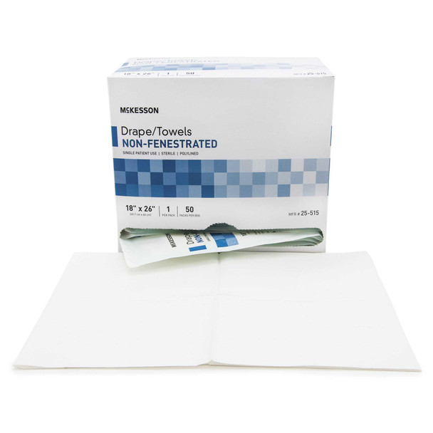 General Purpose Drape McKesson Sterile Field Drape 18 W X 26 L Inch Sterile 25-515 Box/50 MCK BRAND 68107_BX