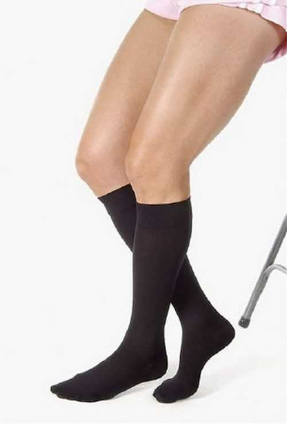 Compression Stockings JOBST Relief Knee High Large Black Closed Toe 114738 Pair/1 BEIERSDORF/JOBST, INC 667611_PR