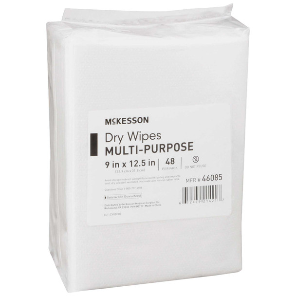 McKesson Task Wipe Medium Duty White NonSterile 9 X 12-1/2 Inch Disposable 46085 Case/768 MCK BRAND 864655_CS