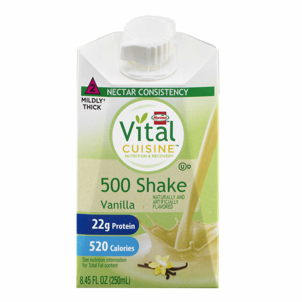 Oral Supplement Mighty Shakes II Vanilla 8.45 oz. Carton Ready to Use 72504 Case/27 HORMEL FOOD SALES LLC 1083957_CS
