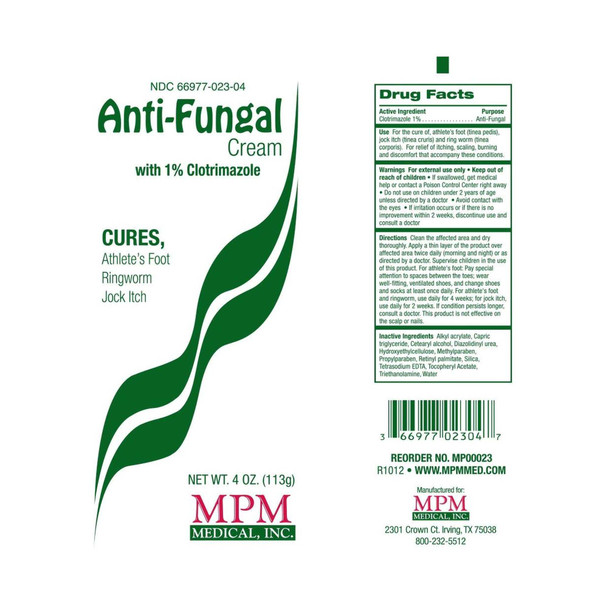 Antifungal 1% Strength Cream 4 oz. Tube MP00023 Each/1 MPM MEDICAL INC. 582464_EA