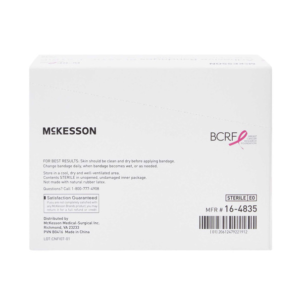 Adhesive Strip McKesson 3/4 X 3 Inch Plastic Rectangle Pink Sterile 16-4835 Case/2400 MCK BRAND 1055594_CS