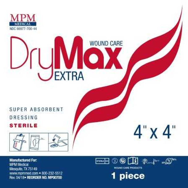Absorbent Wound Dressing DryMax Extra Foam 4 X 4 Inch MP00700 Case/50 MPM MEDICAL INC. 978907_CS