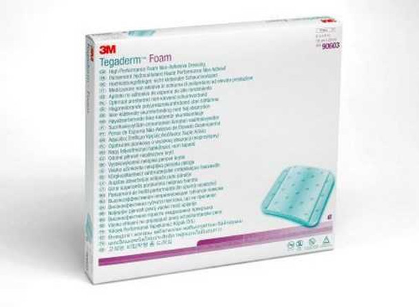 Foam Dressing 3M Tegaderm 4 X 8 Inch Rectangle Non-Adhesive without Border Sterile 90602 Each/1 3M 478357_EA