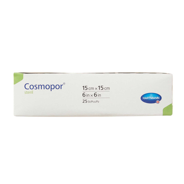 Adhesive Dressing Cosmopor 6 X 6 Inch Nonwoven Square White Sterile 900823 Box/25 HARTMAN USA, INC. 907885_BX