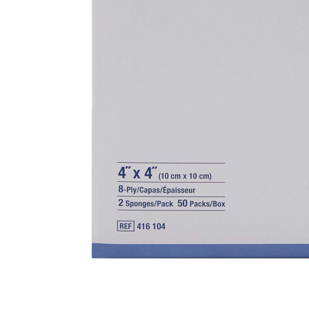 Gauze Sponge Econolux Cotton 8-Ply 4 X 4 Inch Square Sterile 416104 Box/100 HARTMAN USA, INC. 575850_BX