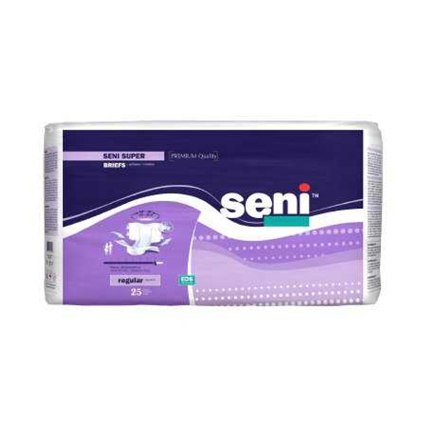 Unisex Adult Incontinence Brief Seni Super Regular Disposable Heavy Absorbency S-RE25-BS1 Pack/25 P43003 TZMO USA Inc 1163851_PK