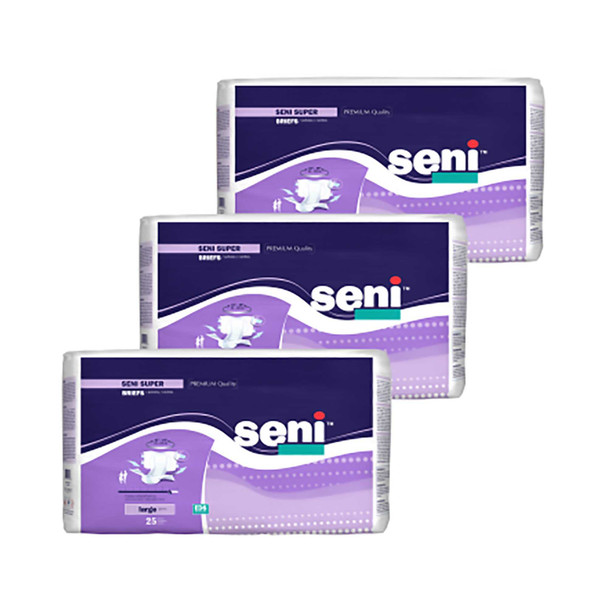 Unisex Adult Incontinence Brief Seni Super Large Disposable Heavy Absorbency S-LA25-BS1 Case/75 72140038687 TZMO USA Inc 1163862_CS