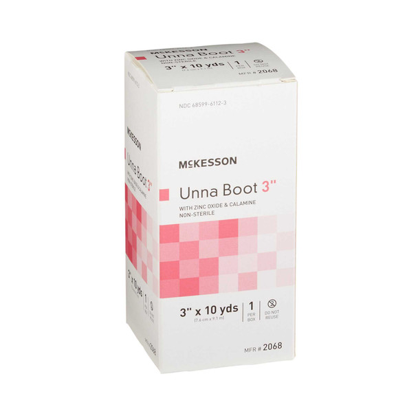 Unna Boot McKesson 3 Inch X 10 Yard Cotton Calamine / Zinc Oxide NonSterile 2068 Each/1 11105 MCK BRAND 897005_EA