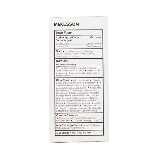 Unna Boot McKesson 3 Inch X 10 Yard Cotton Calamine / Zinc Oxide NonSterile 2068 Each/1 11105 MCK BRAND 897005_EA