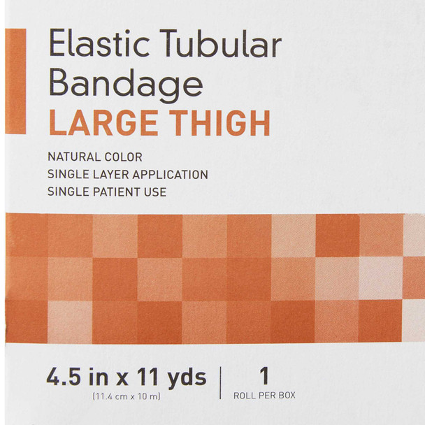 Elastic Tubular Support Bandage McKesson Spandagrip 4-1/2 Inch X 11 Yard Large Thigh Standard Compression Pull On Natural Size G NonSterile 182-13116G Box/1 57263 MCK BRAND 1112850_BX
