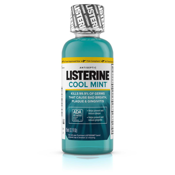 Mouthwash Listerine 3.2 oz. Cool Mint Flavor 50312547427956 Case/24 7395025860 Johnson & Johnson Consumer 866430_CS