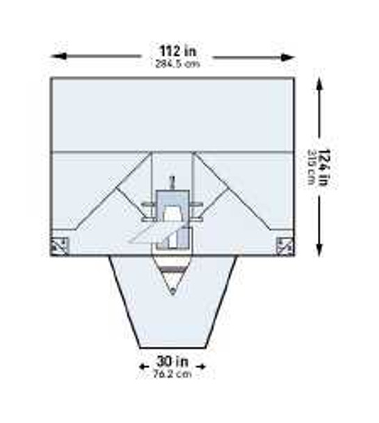 Abdominal Drape McKesson LAVH Laparotomy Drape 112 W X 30 W X 124 L Inch Sterile 183-I80-05174G-S Case/10 66-2504 MCK BRAND 1101307_CS