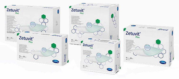 Superabsorbent Dressing Zetuvit Plus Cellulose Fluff / Nonwoven 8 X 16 Inch 413715 Box/10 7559938 Hartmann 1161232_BX