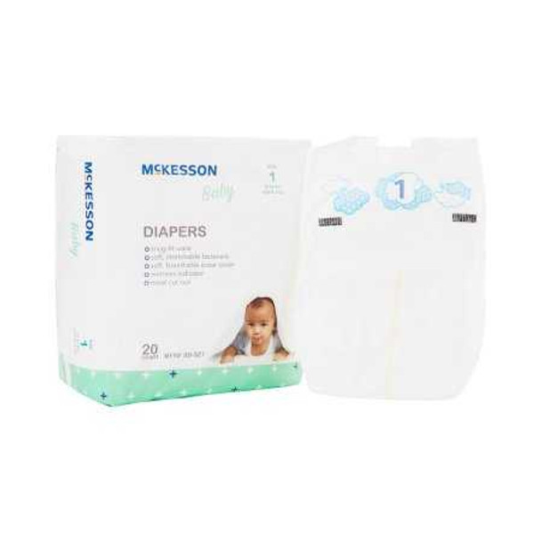 Unisex Baby Diaper McKesson Size 1 Disposable Moderate Absorbency BD-SZ1 Bag/1 18-964 MCK BRAND 1144474_BG