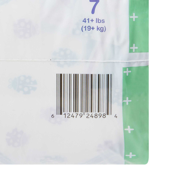 Unisex Baby Diaper McKesson Size 7 Disposable Moderate Absorbency BD-SZ7 Bag/1 7568753 MCK BRAND 1144480_BG