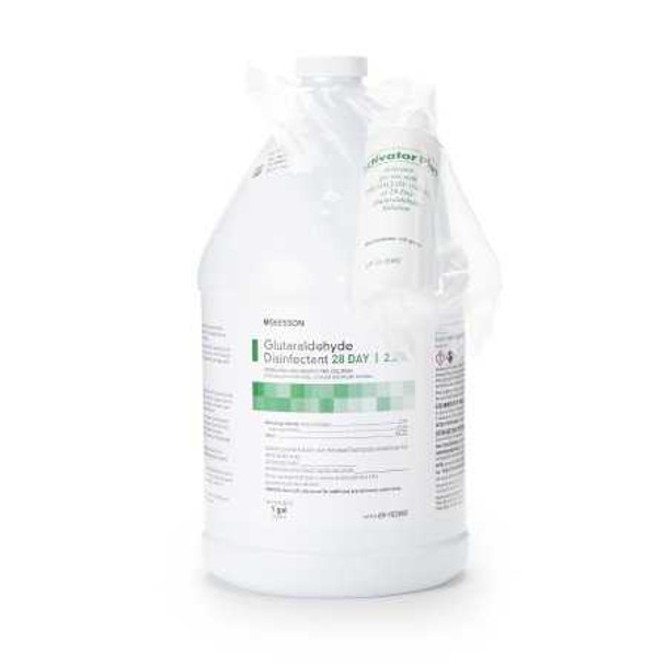 Glutaraldehyde High-Level Disinfectant McKesson 28 Day Activation Required Liquid 1 gal. Jug Max 28 Day Reuse 68-102800 Gallon/1 1660 MCK BRAND 512839_GL