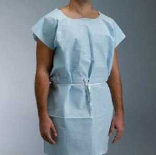 Patient Exam Gown Medium / Large Blue Disposable 70231N Case/50 68659 Graham Medical Products 162226_CS