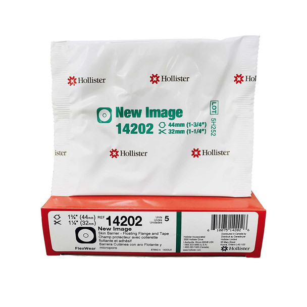 Ostomy Barrier New Image Flextend Trim to Fit Standard Wear Adhesive Tape 44 mm Flange Green Code System Hydrocolloid Up to 1-1/4 Inch Opening 14202 Each/1 66801307 Hollister 474630_EA