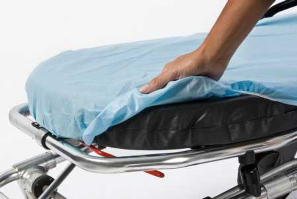 Stretcher Sheet Fitted 30 X 72 Inch Blue Nonwoven Fabric Disposable 65233 Case/50 MP00006 Graham Medical Products 881749_CS