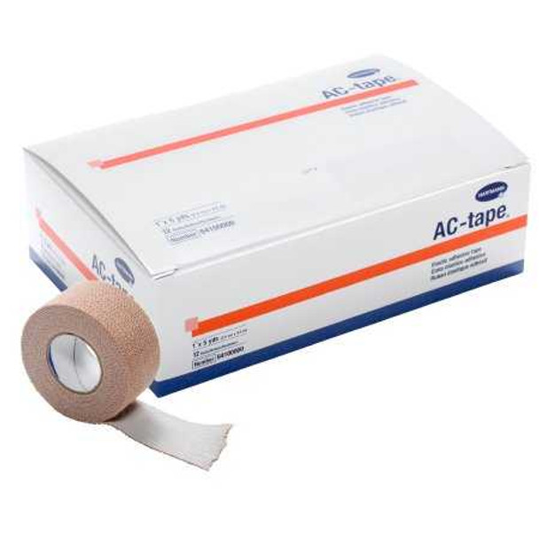 Athletic Tape AC-tape Mid-Strength Adhesive Cotton 1 Inch X 5 Yard Tan NonSterile 64100000 Case/144 2041 Hartmann 478274_CS