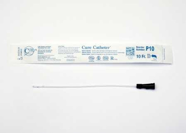 Urethral Catheter Cure Catheter Straight Tip Uncoated PVC 10 Fr. 10 Inch P10 Case/300 HCR40MC CURE MEDICAL 834668_CS