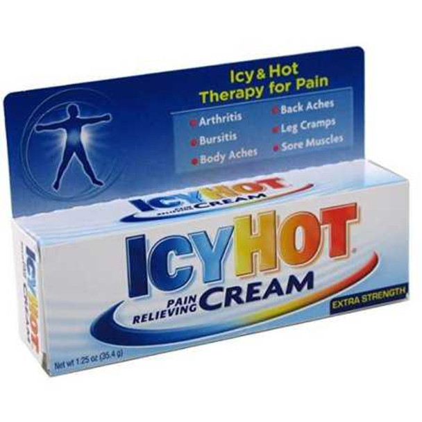Topical Pain Relief Icy Hot 10% - 30% Strength Menthol / Methyl Salicylate Cream 1.25 oz. 04116700883 Each/1 2555 Chattem Inc 1189057_EA
