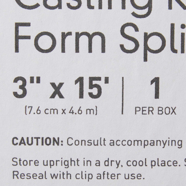 Padded Splint Roll McKesson 3 Inch X 15 Foot Fiberglass White 1303 Case/2 932486-1 MCK BRAND 862507_CS