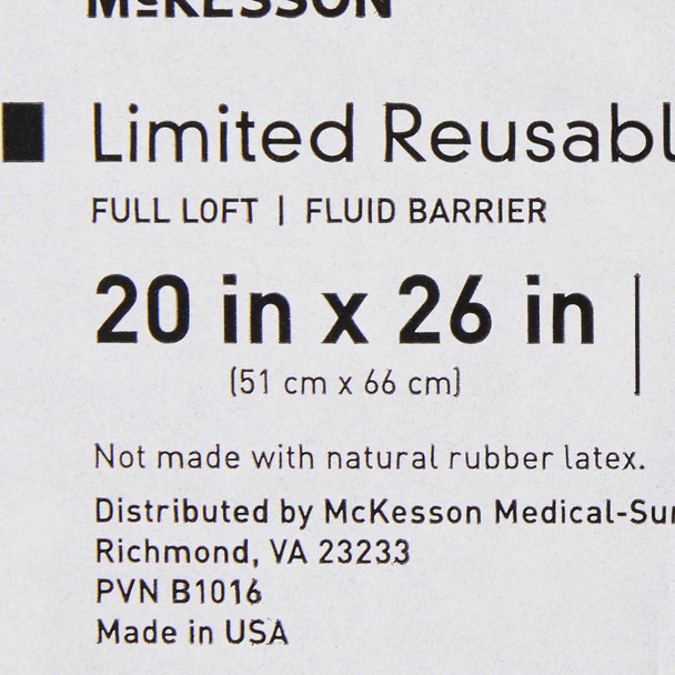 Bed Pillow McKesson 20 X 26 Inch Blue Reusable 41-2026-LTD Each/1 41-2026-LTD MCK BRAND 939592_EA