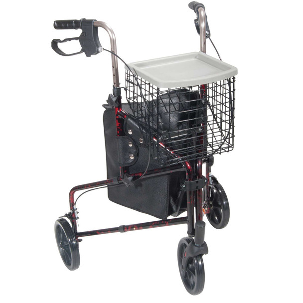 3 Wheel Rollator drive Deluxe Red 3 Wheel Aluminum 10289RD Each/1 10289RD DRIVE MEDICAL DESIGN & MFG 809610_EA