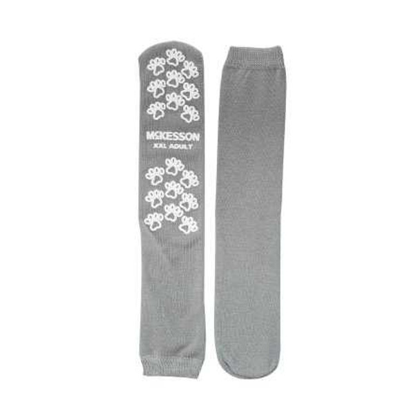 Slipper Socks McKesson Terries Adult 2X-Large Gray Above the Ankle 40-3800 Case/48 40-3800 MCK BRAND 504733_CS